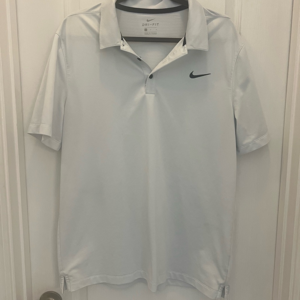 Nike Men's Dri-Fit White Polo Shirt